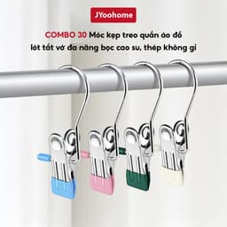 COMBO 30 Móc kẹp quần áo đa năng JYoohome Móc kẹp treo quần áo tiện ích giữ đồ gọn gàng bền đẹp 1