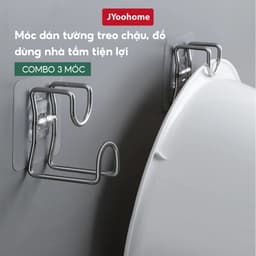 COMBO 3 Móc Treo Chậu Thau Dán Tường Inox 304 JYoohome Móc Treo Khăn Quần Áo Đồ Nhà Bếp Phòng Tắm 1