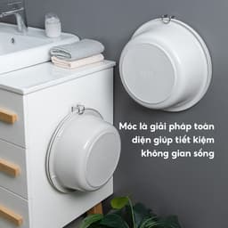 COMBO 3 Móc Treo Chậu Thau Dán Tường Inox 304 JYoohome Móc Treo Khăn Quần Áo Đồ Nhà Bếp Phòng Tắm 5
