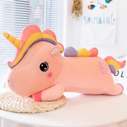 Gấu Bông Kỳ Lân Hồng Đáng Yêu – Mềm Mại, Êm Ái, Size Từ Nhỏ Đến Lớn – Unicorn TINO 1
