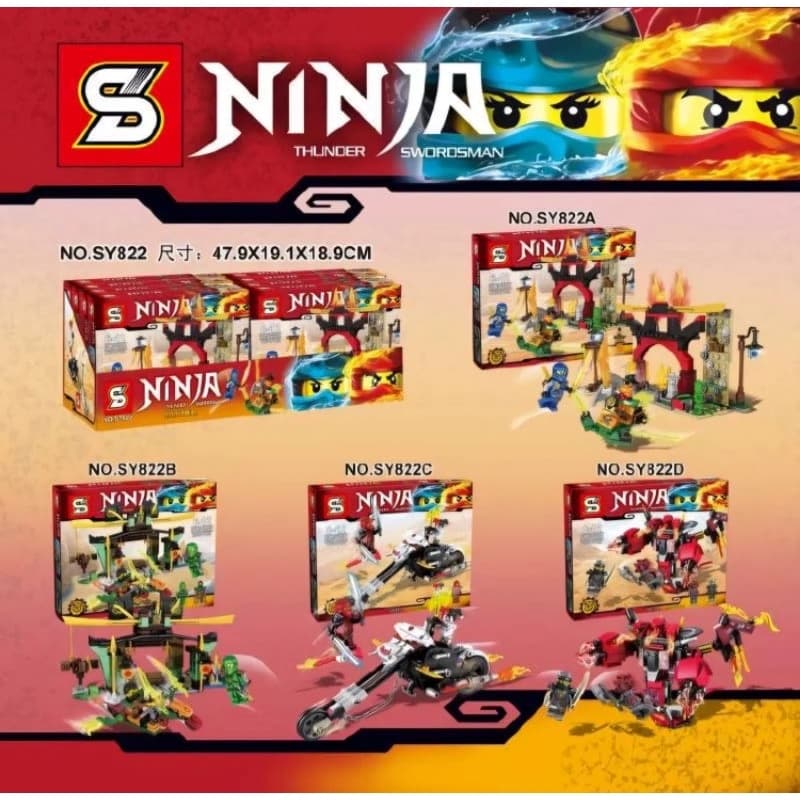 Đồ chơi lắp ráp Ninjago Minifigues NO.Sy520 - 822 - 818