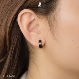 (TITAN) Bông Tai Nữ Nhà Cú Khoen Tròn Khuyên Tai Thép Y Tế Không Đen Gỉ Hạn Chế Dị Ứng Kiểu Dáng Unisex 18509 2