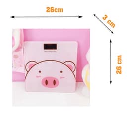Cân điện tử sức khỏe - Cân thông minh hình lợn hồng kute [ HÀNG TỐT ] 6