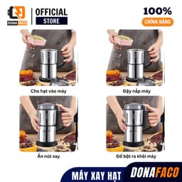 Máy xay hạt ngũ cốc, gia vị 8 lưỡI inox đa năng food grinder cực bén có tay cầm 6
