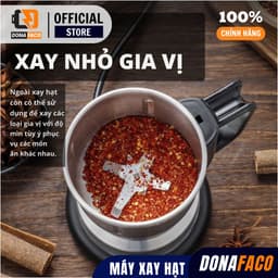 Máy xay hạt ngũ cốc, gia vị 8 lưỡI inox đa năng food grinder cực bén có tay cầm 4