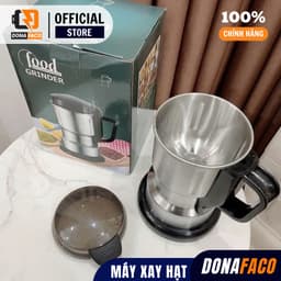Máy xay hạt ngũ cốc, gia vị 8 lưỡI inox đa năng food grinder cực bén có tay cầm 7