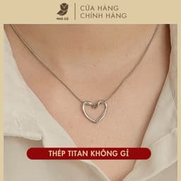 Dây Chuyền Nữ Thép Y Tế Mặt Trái Tim NHÀ CÚ Không Đen Gỉ Phong Cách Phụ Kiện Vòng Cổ Hàn Quốc 6917 1
