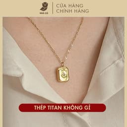 [Titan] Dây Chuyền/ Vòng Cổ Giọt Nước Đính Đá Tinh Tú NHÀ CÚ Thép Y Tế Titan 7133 1