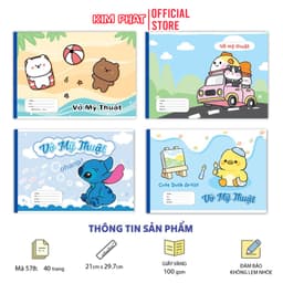 Sổ Vở Vẽ Mỹ Thuật A4 - Ghim Gáy Mở Ngang - 20 Tờ - 100gsm - Minh Châu 578 1