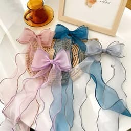 Ruy Băng Voan Đuôi Cá 4cm x 9m (Không Lõi), Gói Hoa, Gói Quà, Trang Trí Tiệc, DIY, Decor 4