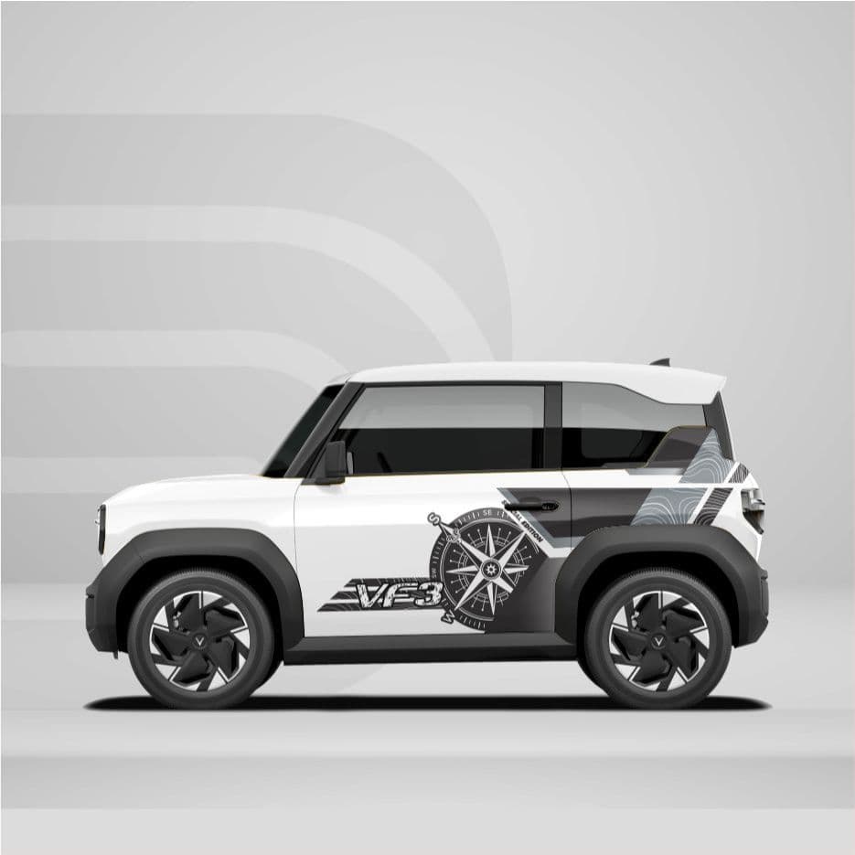 [HỎA TỐC] Sticker Tem Dán Decal Xe VF3 Mẫu Trống Đồng In Hình Theo Yêu Cầu IB Shop Temxe.Net