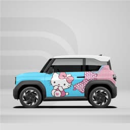 Sticker Tem Dán Decal Xe VF3 Mèo Hồng  In Hình Theo Yêu Cầu IB Shop 2