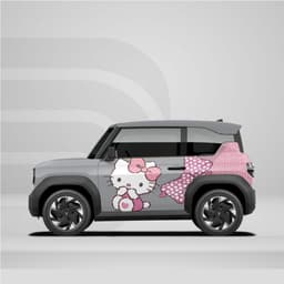Sticker Tem Dán Decal Xe VF3 Mèo Hồng  In Hình Theo Yêu Cầu IB Shop 5