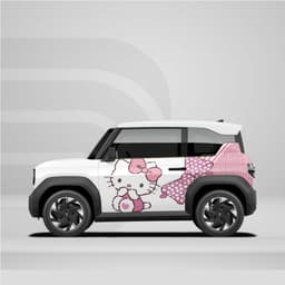 Sticker Tem Dán Decal Xe VF3 Mèo Hồng  In Hình Theo Yêu Cầu IB Shop 8