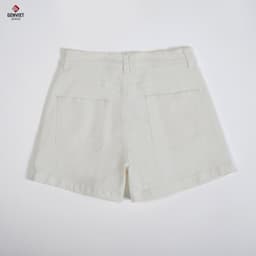 [ẨN] Quần Đùi Kaki Nữ GENVIET JEANS Vải Thô Cạp Cao Dáng A Hiện Đại, Quần Đùi Thô Nữ Dáng Suông Trẻ Trun 8723 4