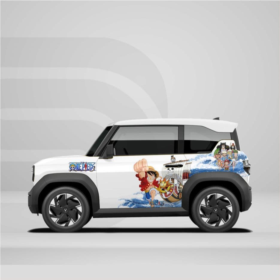[HỎA TỐC] Sticker Dán Tem Decal Xe VF3 Mẫu One Piece In Hình Theo Yêu Cầu IB Shop Temxe.Net
