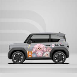 [HỎA TỐC] Sticker Tem Dán Decal Xe VF3 Mẫu Hình Baba Three In Hình Theo Yêu Cầu IB Shop Temxe.Net 4