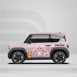 [HỎA TỐC] Sticker Tem Dán Decal Xe VF3 Mẫu Hình Baba Three In Hình Theo Yêu Cầu IB Shop Temxe.Net 2
