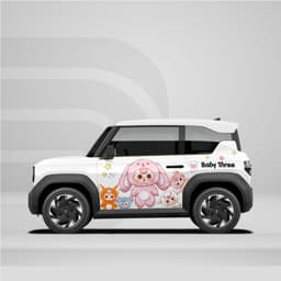 [HỎA TỐC] Sticker Tem Dán Decal Xe VF3 Mẫu Hình Baba Three In Hình Theo Yêu Cầu IB Shop Temxe.Net 8