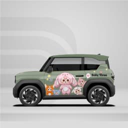 [HỎA TỐC] Sticker Tem Dán Decal Xe VF3 Mẫu Hình Baba Three In Hình Theo Yêu Cầu IB Shop Temxe.Net 3