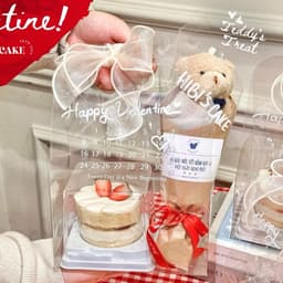 Combo 5 Túi mica in lịch, Túi lịch đựng quà Valentine, Túi lịch đựng hoa và bánh 3