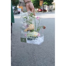 Combo 5 Túi mica in lịch, Túi lịch đựng quà Valentine, Túi lịch đựng hoa và bánh 2