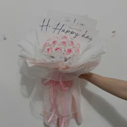 Bó hoa nhũ, sáp thơm quà tặng 8/3, 20/10, 20/11 quà tặng sinh nhật… kèm đèn led 7