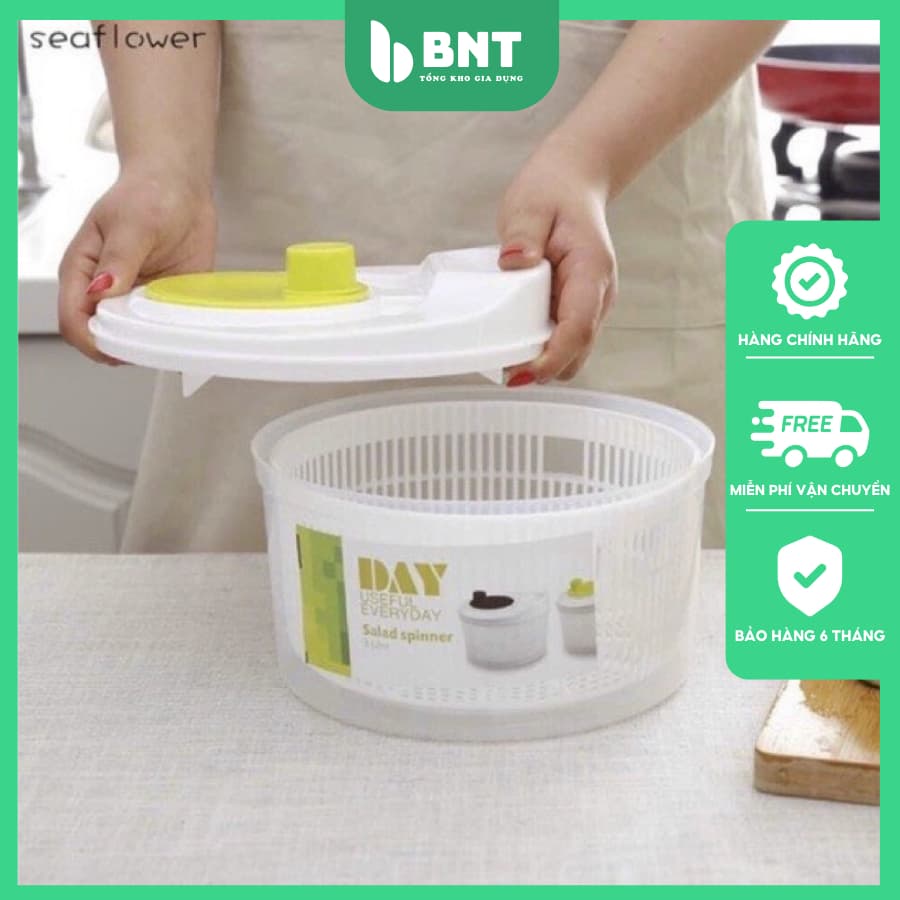 Rổ quay rau chính hãng làm ráo rau ngay tức thì, giữ được độ tươi lâu của thực phẩm