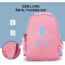 Ba lô bé gái siêu nhẹ hình kitty pony kỳ lân chống thấm nước cho học sinh mẫu giáo cấp 1 tiểu học 6