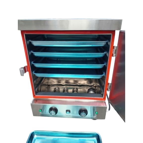 Tủ hấp cơm công nghiệp đa năng 4 khay Việt Nam, tối ưu cho hấp cơm, hải sản, giò chả, bánh bao, 10-12kg/mẻ.