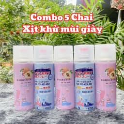 Combo 5 Chai Xịt Khử Mùi Giày Dép NaNo Bạc, Xịt Khử Mùi Hôi Chân Nano 260ml 1