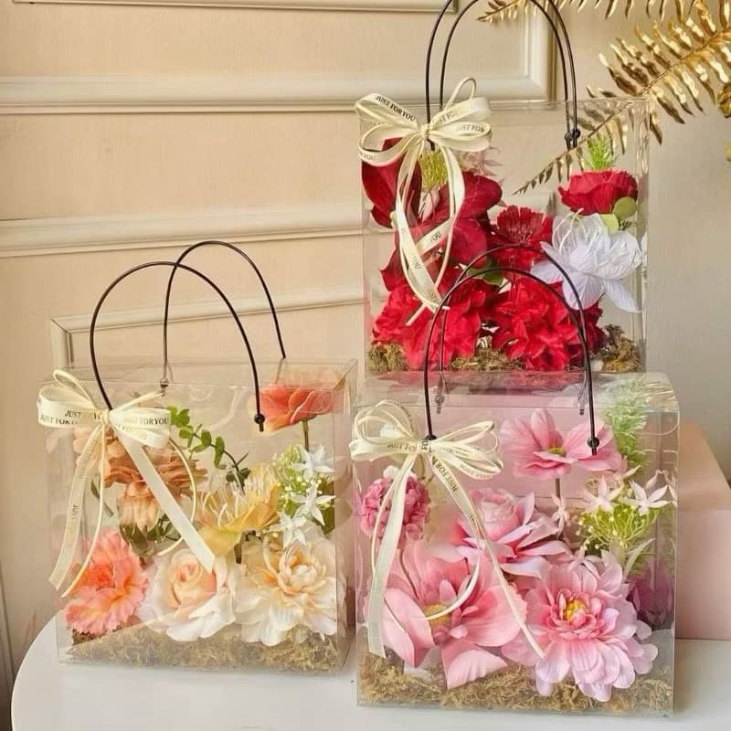 Túi mica trong suốt  đựng bánh kt 20 x 10 cao 20cm