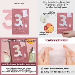 Mặt Nạ Giấy Dưỡng Da Cấp Ẩm & Phục Hồi Da Numbuzin Sheet Mask 27ml Hàn Quốc 7
