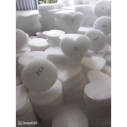 Xốp PE, xốp dẻo cắm hoa, nhiều độ dày 5cm nhiều kích thước, Phôi tim tròn hoa sáp 5