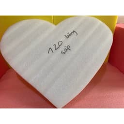 Xốp PE, xốp dẻo cắm hoa, nhiều độ dày 5cm nhiều kích thước, Phôi tim tròn hoa sáp 6