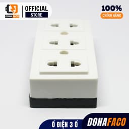 Ổ cắm điện chống cháy nhựa ABS 3 lỗ 2 chấu đồng cao cấp chịu tải chống giật 4
