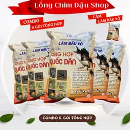 Combo 6 Cám Tổng Hợp Quốc Dân - Lâm Bầu Xô Thức ăn cho chim cảnh gói 500g 1