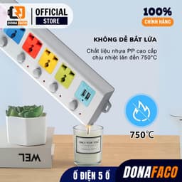 Ổ cắm điện đa năng 7 Cổng có Sạc USB dây dài 3M Và 5M hất Lượng Cao 100% Chính Hãng 5