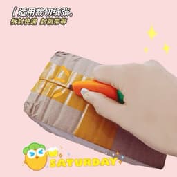 Combo 3 dao rọc giấy DG2 cà rốt mini tiện ích làm móc khoá, unboxing khui hàng 4