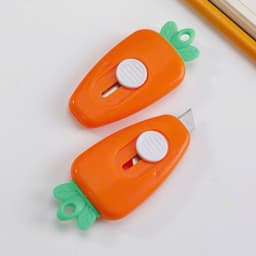 Combo 3 dao rọc giấy DG2 cà rốt mini tiện ích làm móc khoá, unboxing khui hàng 2