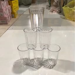 Combo 10 Cốc liên xô nhựa meka trong suốt 300 ml dày dặn bền đẹp, ly trà đá nước mía quán ăn vỉa hè 6
