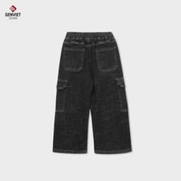 [ẨN] Quần Dài Kid GENVIET JEANS Cho Bé Unisex Vải Bò Co Giãn, Mềm Mại Cạp Bo Chun Dáng Suông Vừa W241.K.K 772. 4