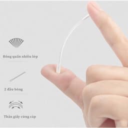Tăm Bông Vcool Cho Bé Sơ Sinh 2 Đầu Kháng Khuẩn Lõi Giấy Hộp 200 que 2