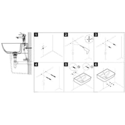 Bộ ốc vít chậu lavabo treo tường, ốc bắt bồn rửa mặt nhà tắm 6