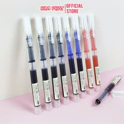 Combo 10 Cái Bút gel ngòi kim mực nước ngòi 0.5mm mực đều Êm Trơn Muji 1