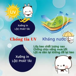 Decal sẵn keo SPA/NAIL/SALON nền Hồng chữ Trắng chống nước đắt khách Lộc Phát Tài 3