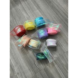 Ruy Băng Voan Đuôi Cá 4cm x 9m (Không Lõi), Gói Hoa, Gói Quà, Trang Trí Tiệc, DIY, Decor 2