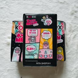 [LỐC 8 GÓI] Băng Vệ Sinh Kotex MiniMeow - Siêu Mỏng cánh 24cm 8 miếng 3
