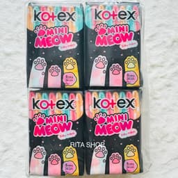 [LỐC 8 GÓI] Băng Vệ Sinh Kotex MiniMeow - Siêu Mỏng cánh 24cm 8 miếng 2