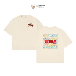 Áo thun unisex tỉnh thành áo thun bé trai, bé gái form rộng in nón lá Việt Nam ISEE VN Local Brand - IS38 1